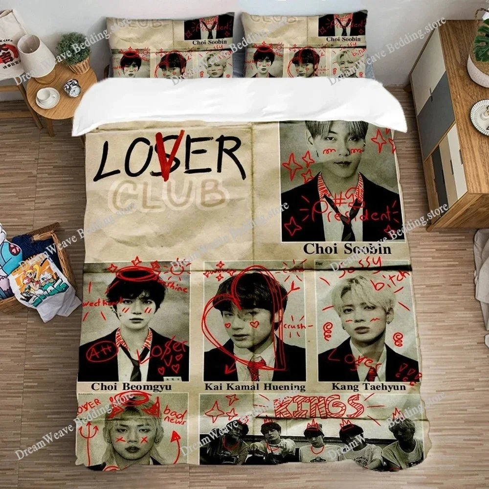 

TXT Kpop Duvet Cover Pillowcase Bedding Set for Adult Boy Girl SOOBIN Bedroom Decoration Children Gift Large US EU AU Size963963