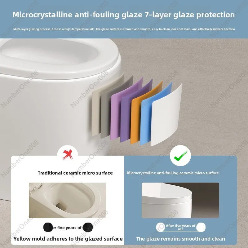 Gewone huishoudelijke toiletten hebben geen waterdruklimiet, niet-intelligent stil sifontoilet, geïntegreerd keramisch toilet
