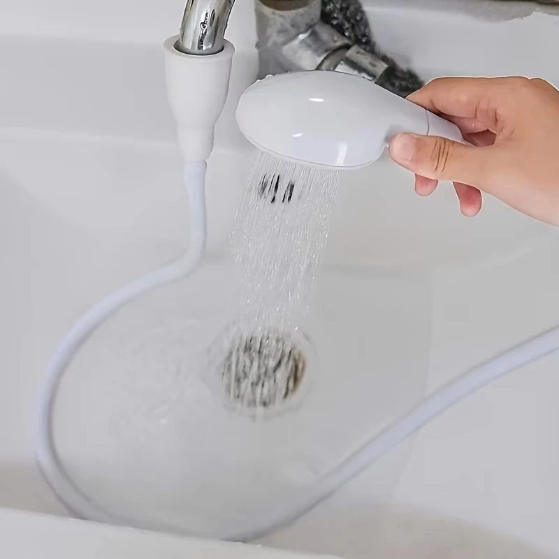 1Pc Multifunctional Easy Install Sink Faucet Spray Nozzle Shower Head Attachment for Pet Bathing Home Outdoor Use