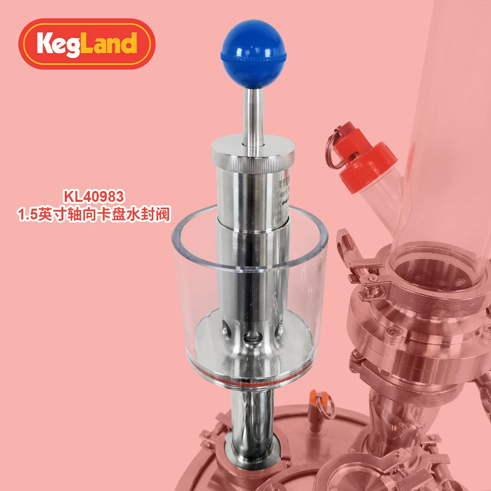 KegLand Pressure Relief Safety Valve 1.5 Inch TC Vertical Spunding Valve for BrewbuiltX3 Beer Craft Brewing