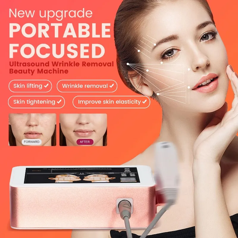 Professional 7D SMAS Focused ABS Anti Wrinkle Machine with 7 Cartridges for Home Use