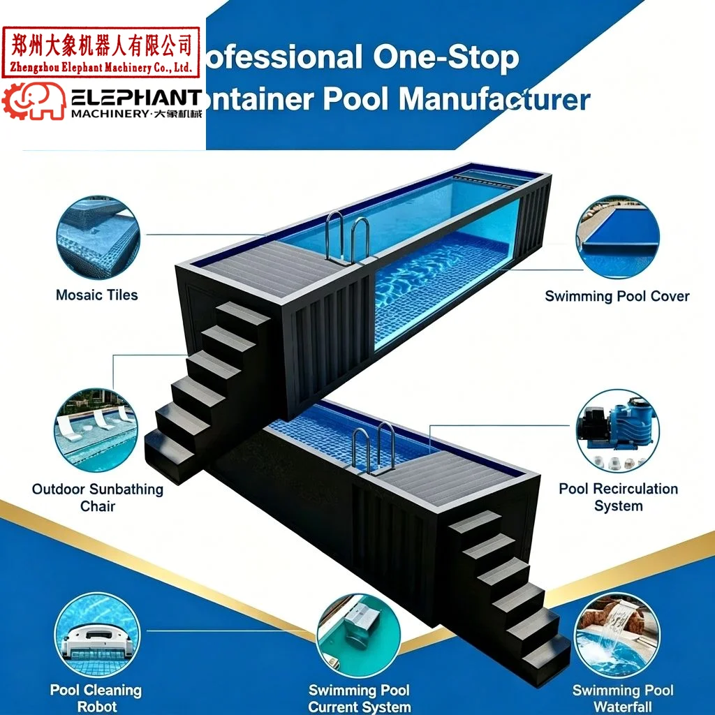 Easy Assembly Prefab 20ft 40ft Rectangular Usa Prefabricados Hotel Equipment 24ft 20gb Fiberglass Container Swim Pool in Ground
