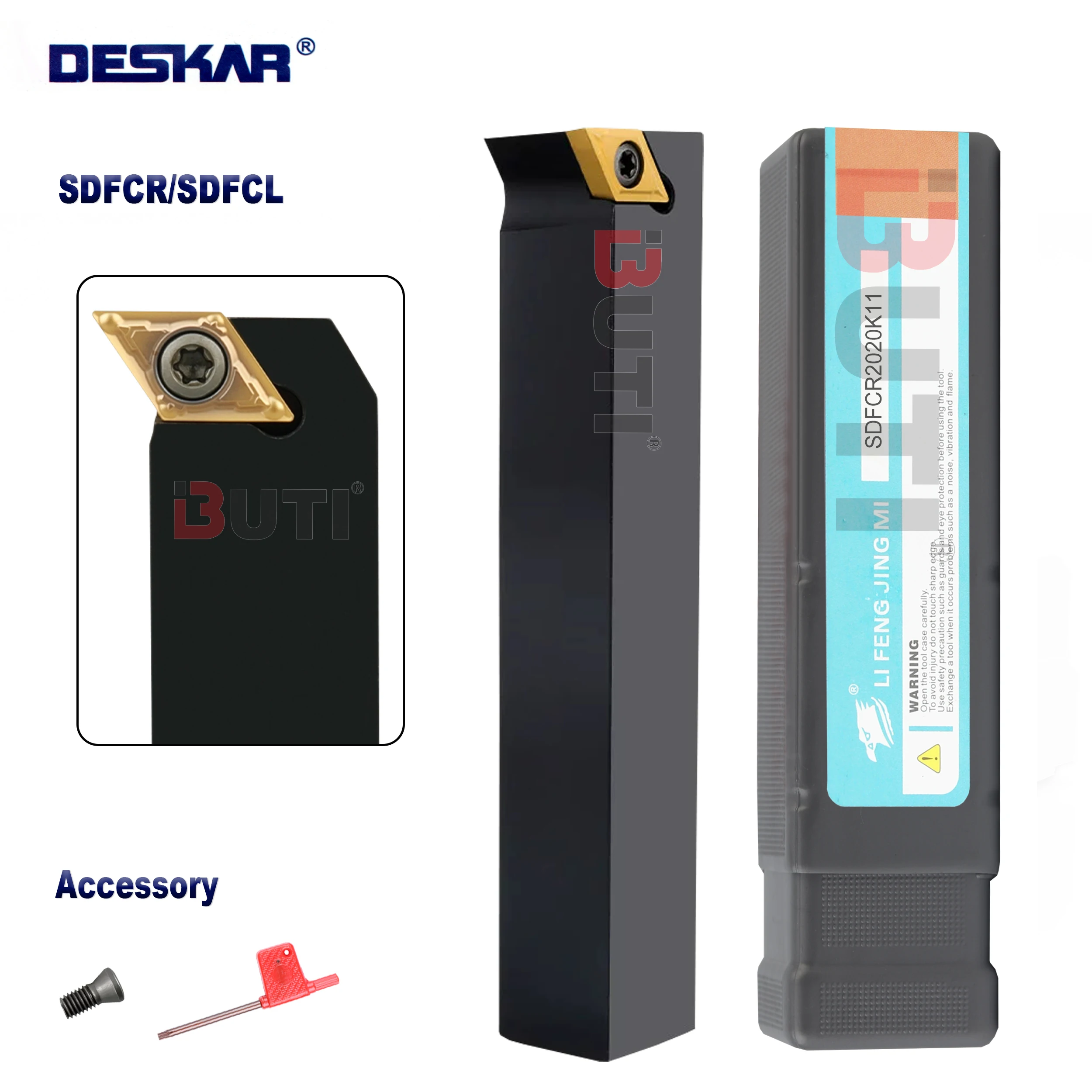 

DESKAR 100% Original Cutter Holder SDFCR1212 SDFCR1616 SDFCR2020 SDFCR2525 External Turning Tools SDFCR SDFCL CNC Lathe Turning