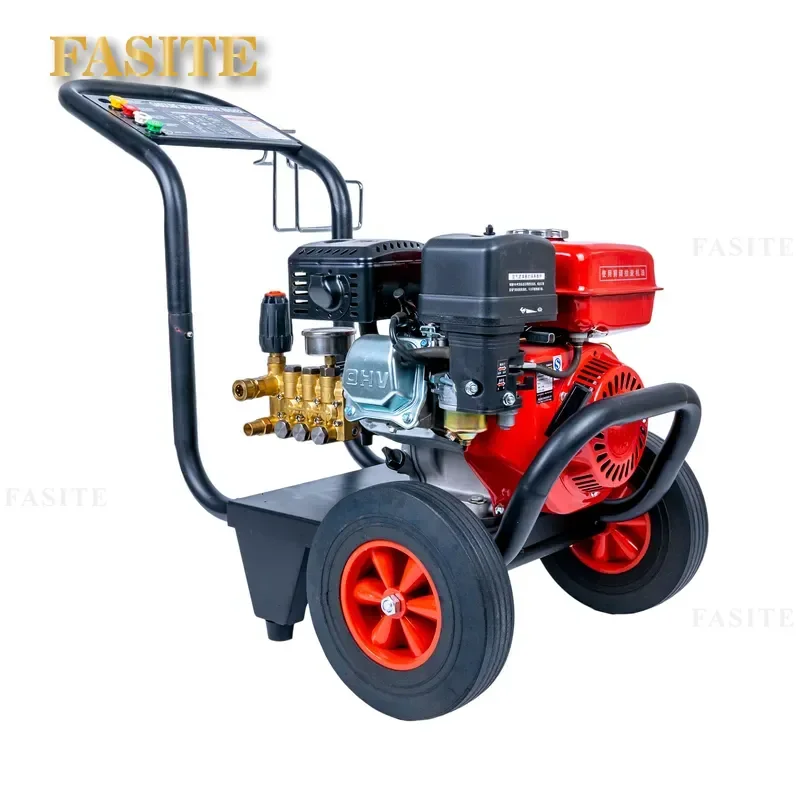 For 7HP High Pressure Washer 180KG Crankshaft Pump Cart Type Car Washing Machine Heavy Duty Outdoor Cleaning Tool
