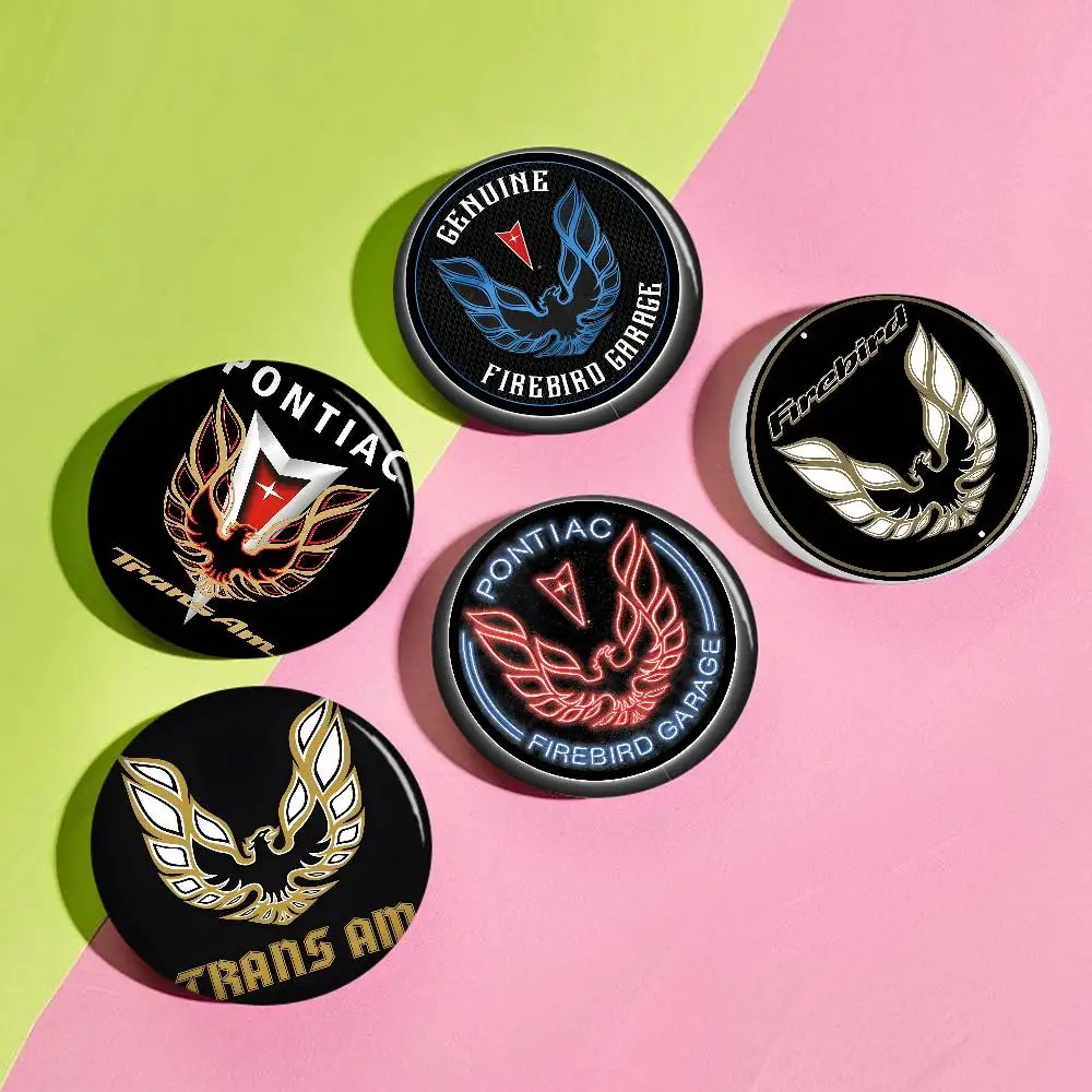 Pontiac Firebird Trans Creative Pins Funny Faces Round Snap-in Brooch Badge Backpack Hat Accessories Jewelry Gifts view 3