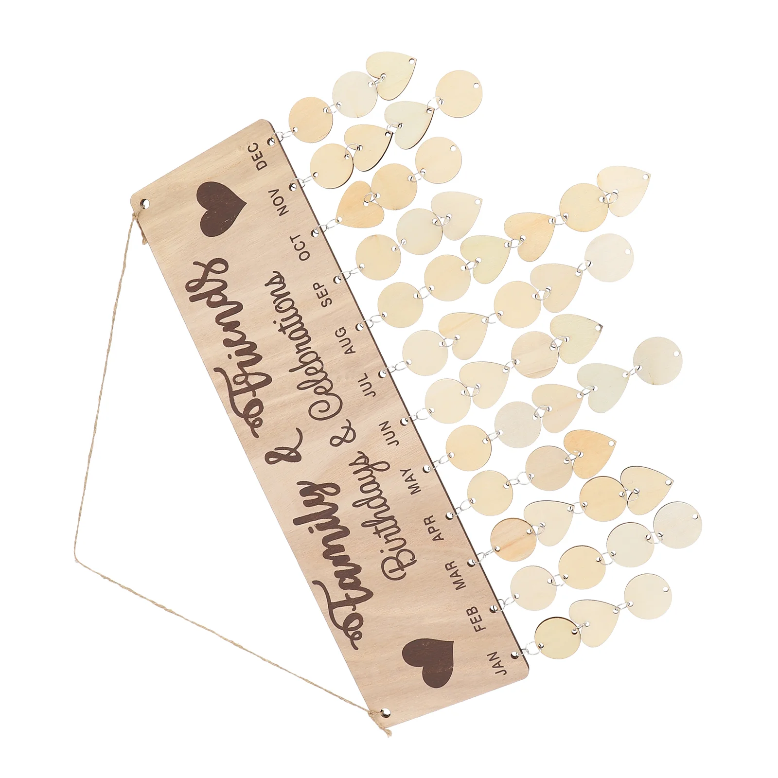 

Hanging Calendar Wooden Plaque Home Deocr Memorial Gift White Boards Decorations