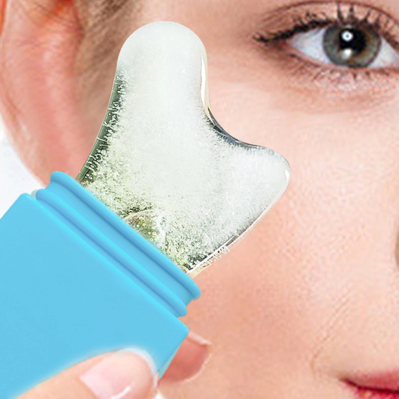 Silikonowy, wielokrotnego użytku przyrząd do pielęgnacji skóry dla kobiet, masażer do twarzy, redukujący opuchliznę i zwężający pory, forma do masażu twarzy.