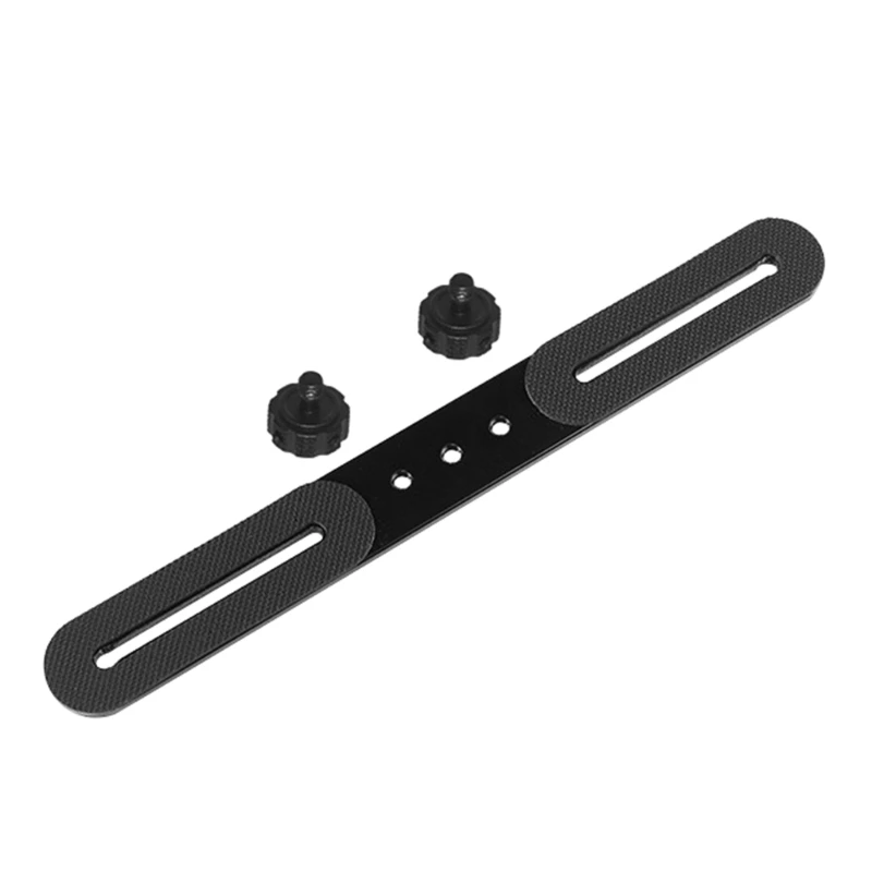 

F68B Double-Head Mobile Phones Live Streaming Stand 1/4 Screw for DSLR Cameras Anti-Slip Pad Flash Mount Bracket Holder