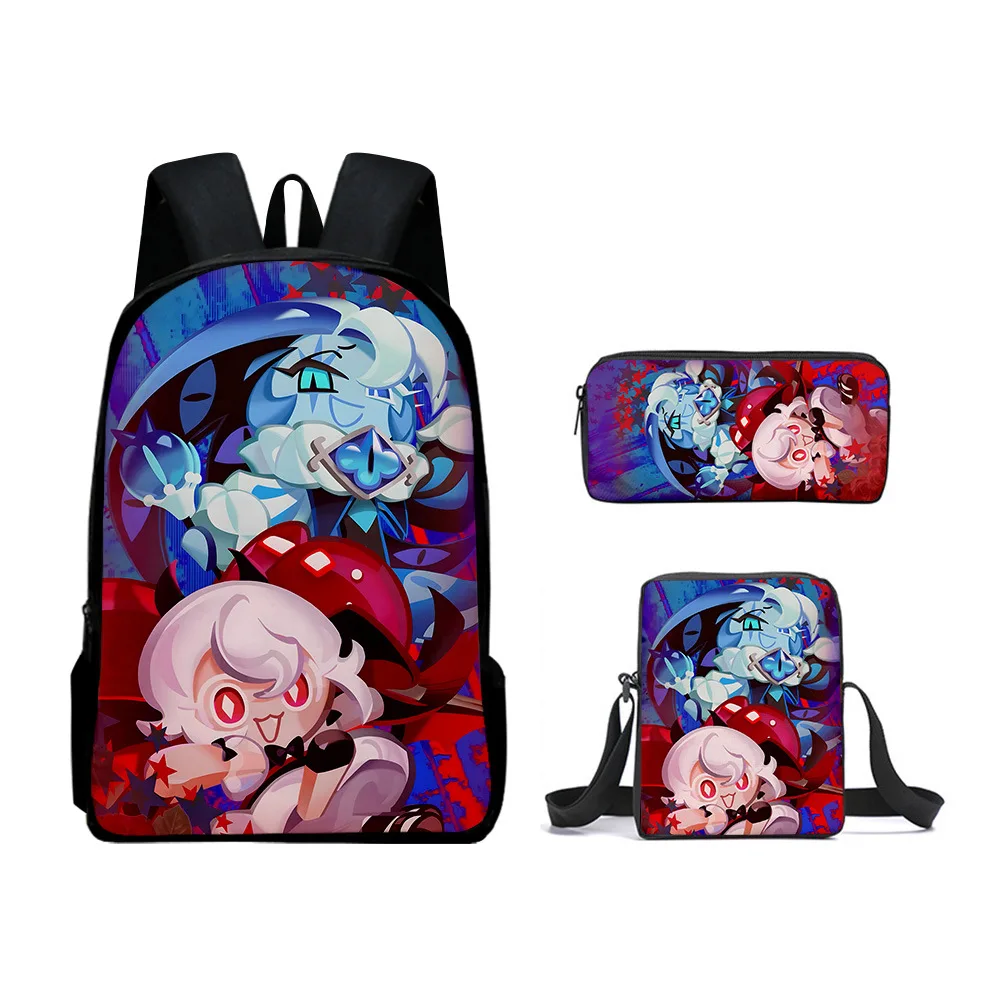 

Cartoon Popular Shadow Milk Plush 3D Print 3pcs/Set pupil School Bags Laptop Daypack Backpack Inclined shoulder bag Pencil Case