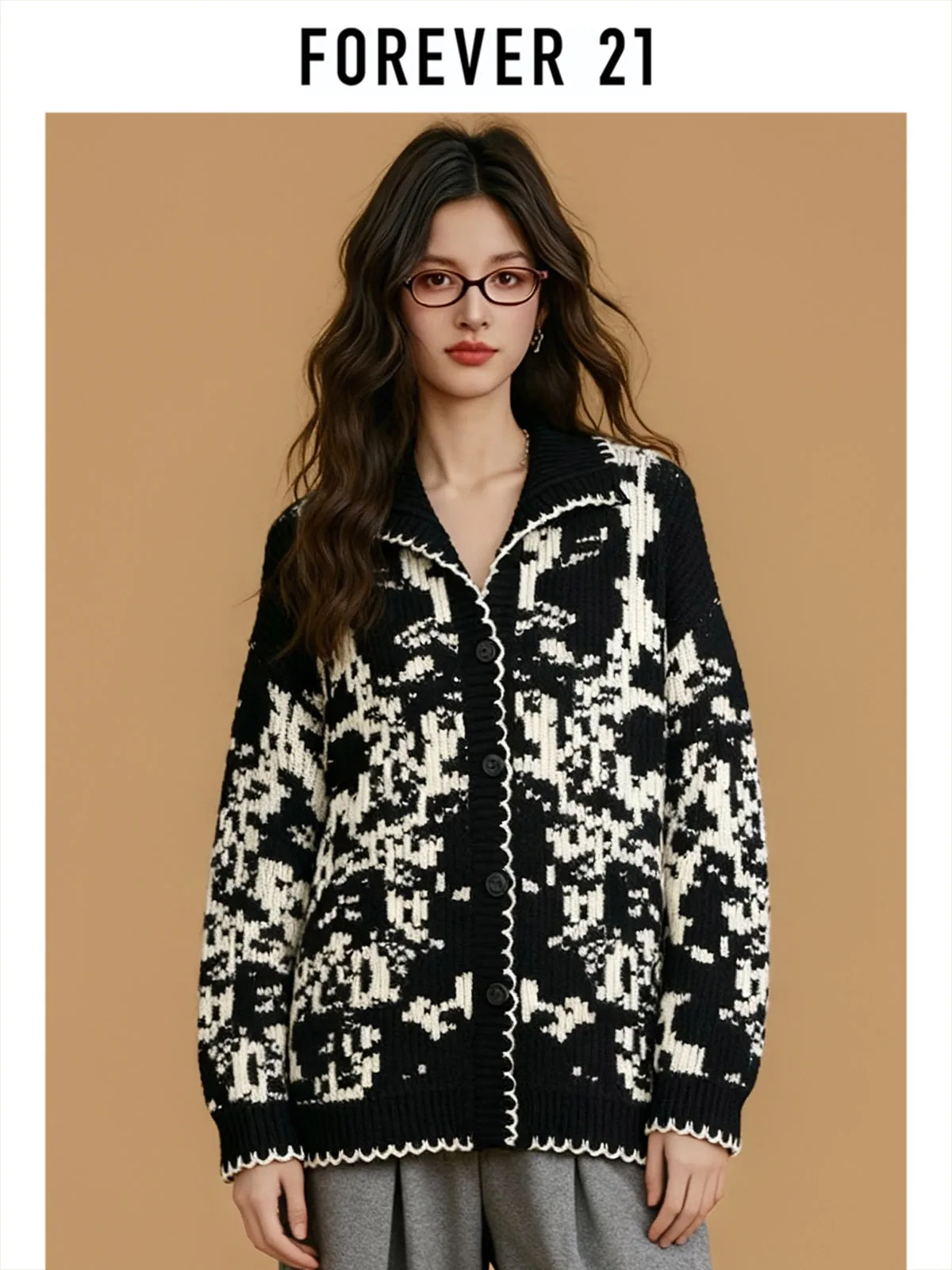 

Forever 2 Korean Sle High Collar Knitted Sweater Coat Women's Autumn Winter Design Sense Tassel Texture Outerwear