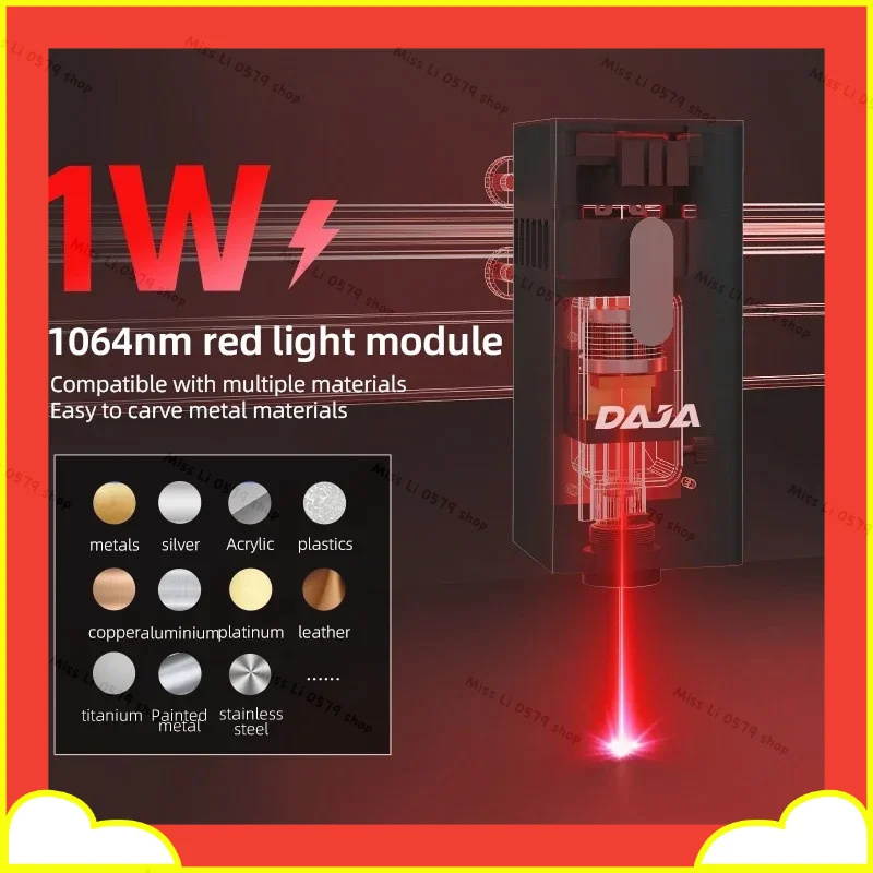 2026new DAJA MR.CARVE 1W 1064nm Infrared La ser Module Lase head for A7 A6 D2 D3 PRO D5 for Gold Sliver Jewelry Aluminium Metal