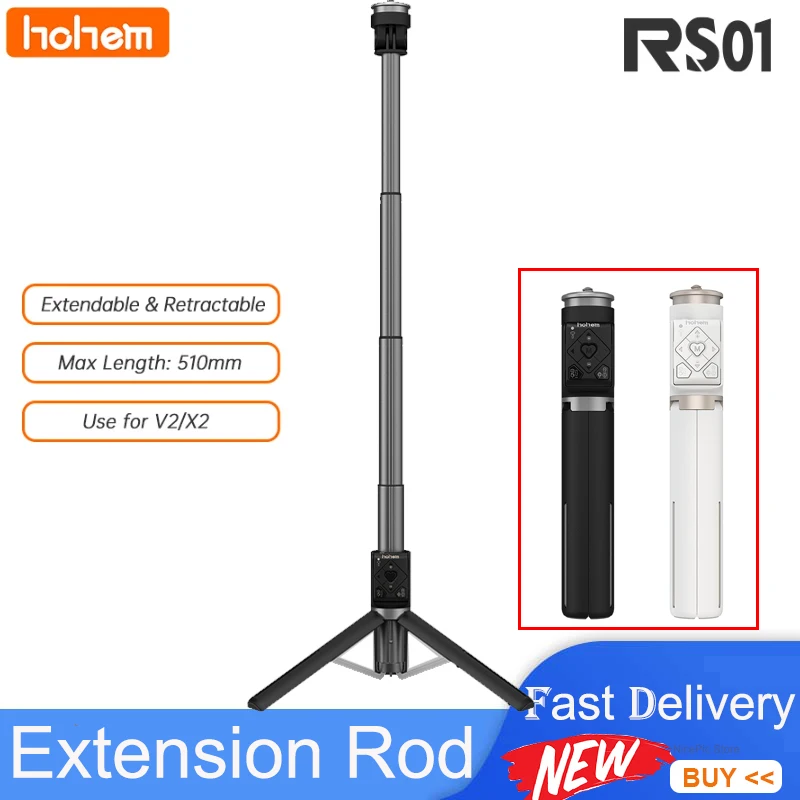 Hohem  3-in-1 Kit Phone Selfie Stick Extendable Retractable Stable Compact Design Tripod Remote Control for iSteady V2/X2