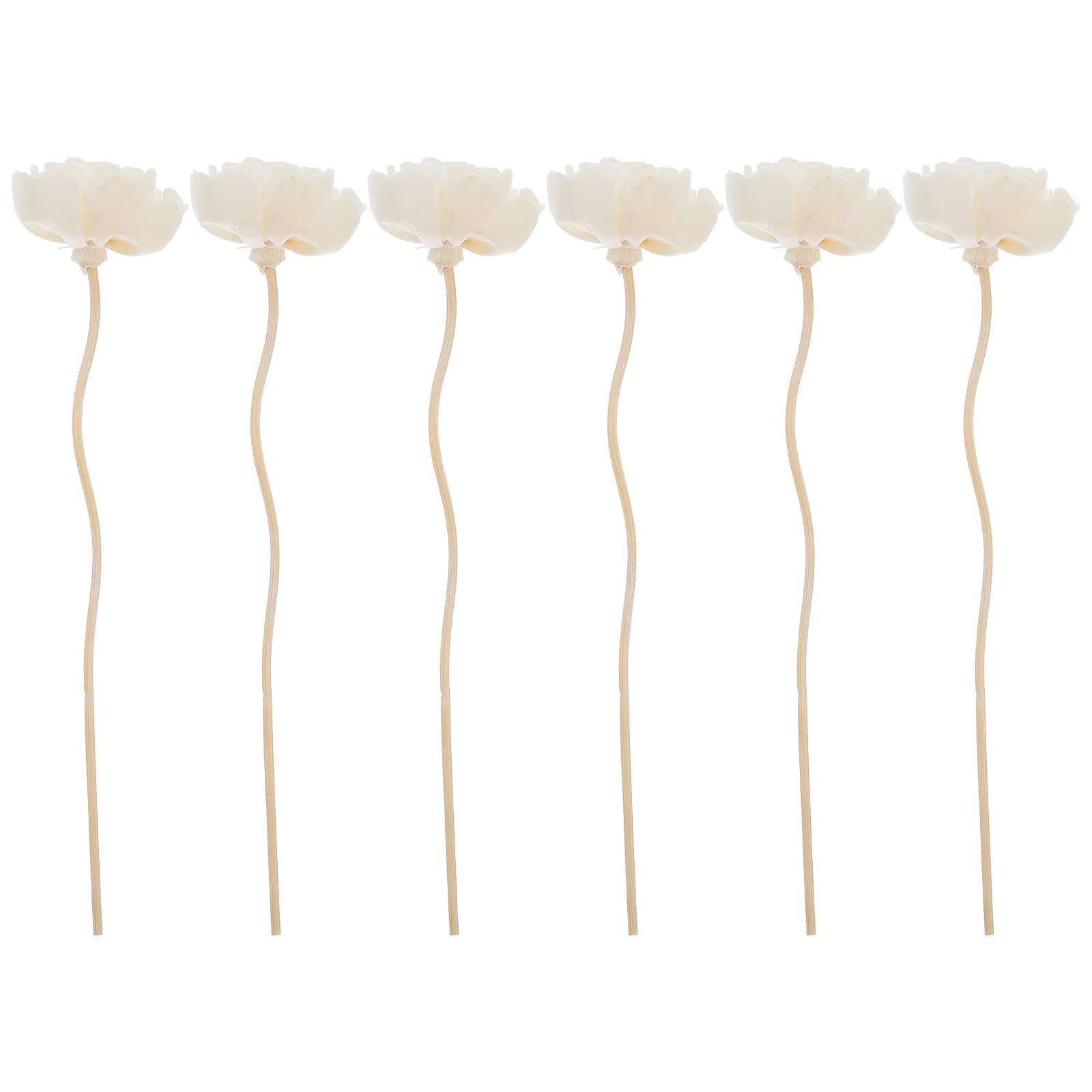 6 個籐リードディフューザースティックフラワーリフィルホームフレグランスナチュラルアロマ装飾香りディフューザーエッセンシャルオイル