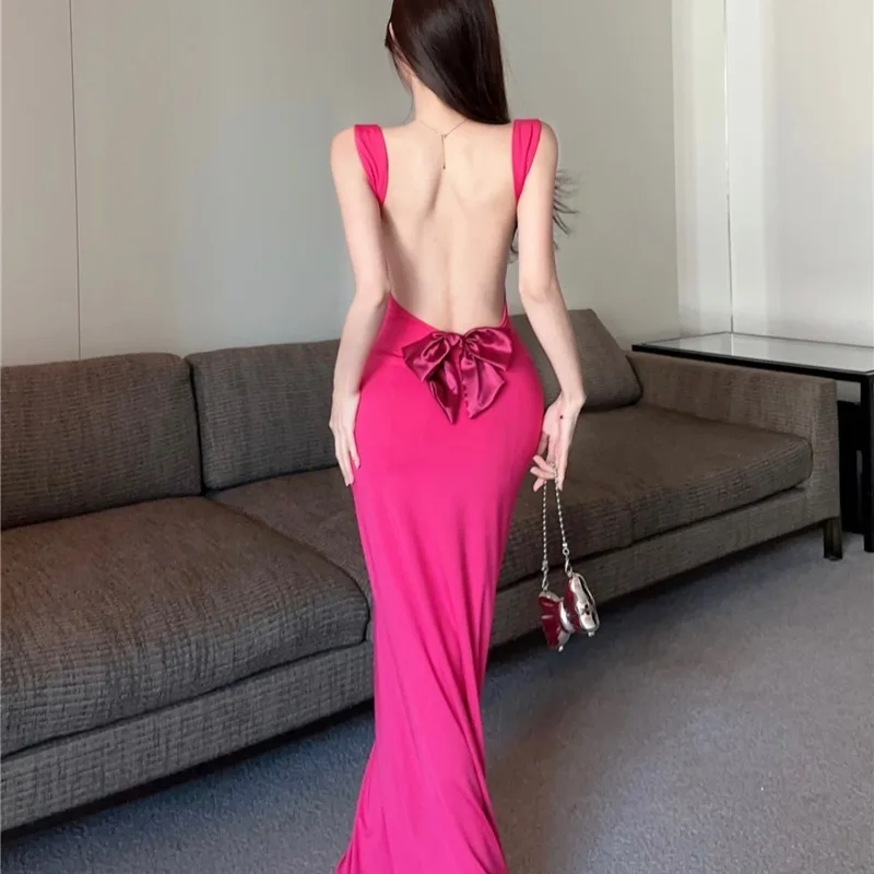 Dress Backless Dresss Holiday Outfit Summer Dress Women Sleeveless Bodycon Dress