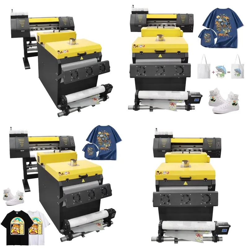 for A1 A3 DTF Double Head Xp600 i3200 Cheap DTF Printer T Shirt DTF Printer with Shaker and Hot Press