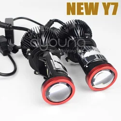 Y7 Y7D H4 LED Projector Mini Lens Auto H4 LED Headlight Bulbs Kit Conversion High Beam Low Beam 30000Lm Turbo Fan Car Light Lamp