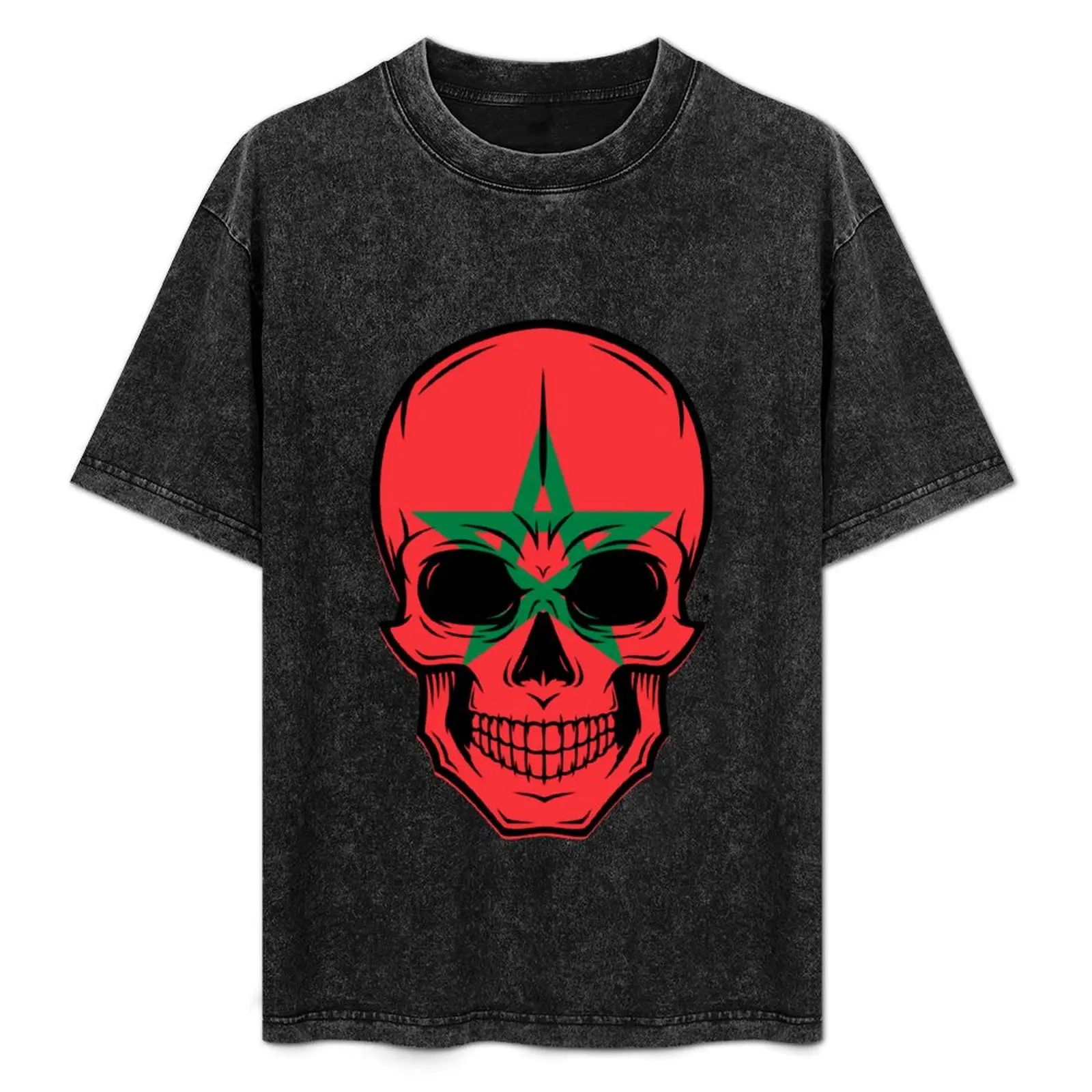 

Morocco Skull , Morocco gift womens mens funny gifts roots flag proud pride T-Shirt
