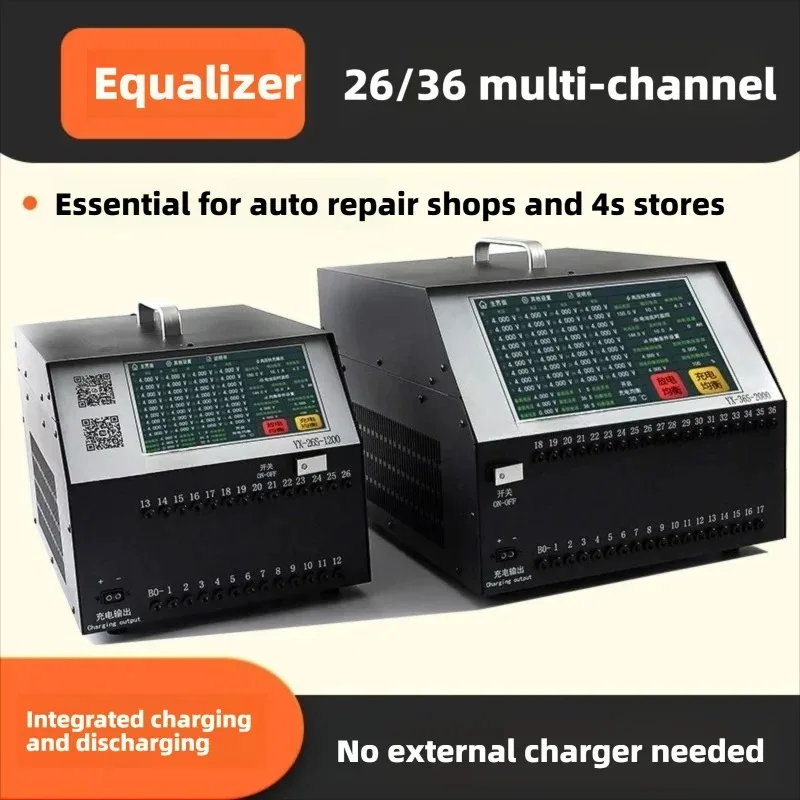 36 String 25A Charge Discharge Battery Equalizer Lithium Ion Balancer Voltage Repair Tool For EV Maintenance
