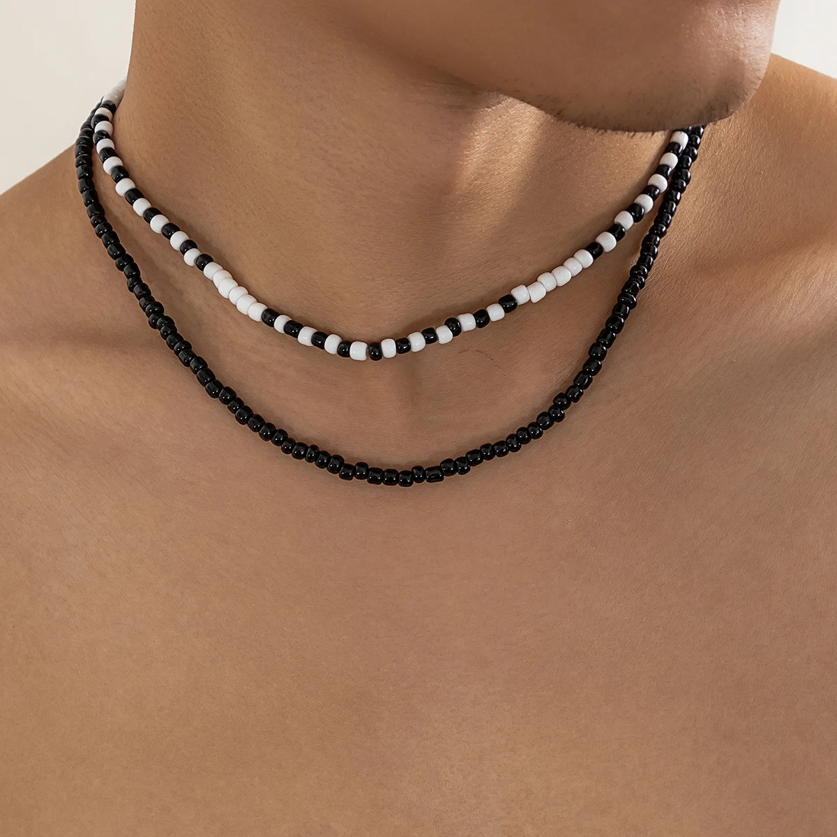 

Small Seed Beads Chain Short Choker Necklace for Men Trendy Beaded Chain Accessories on the Neck 2023 Fashion Jewelry Male Gifts