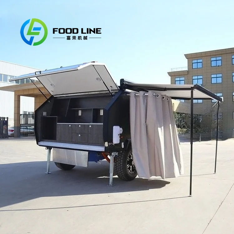 Vintage Off-Road Travel Trailer Australian Standards Independent Suspension Mini Caravan Tiny Camper Trailer for Outdoor Camping