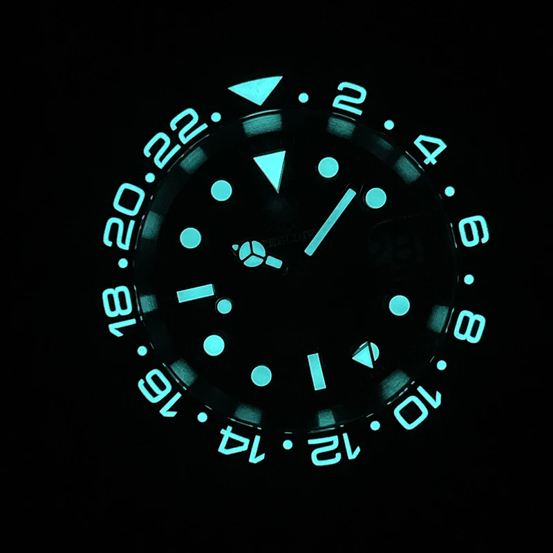 Steeldive Men Diver Watch GMT Automatic Mechanical Wristwatch 30ATM Waterproof C3 Luminous NH34 Sapphire Ceramic Bezel