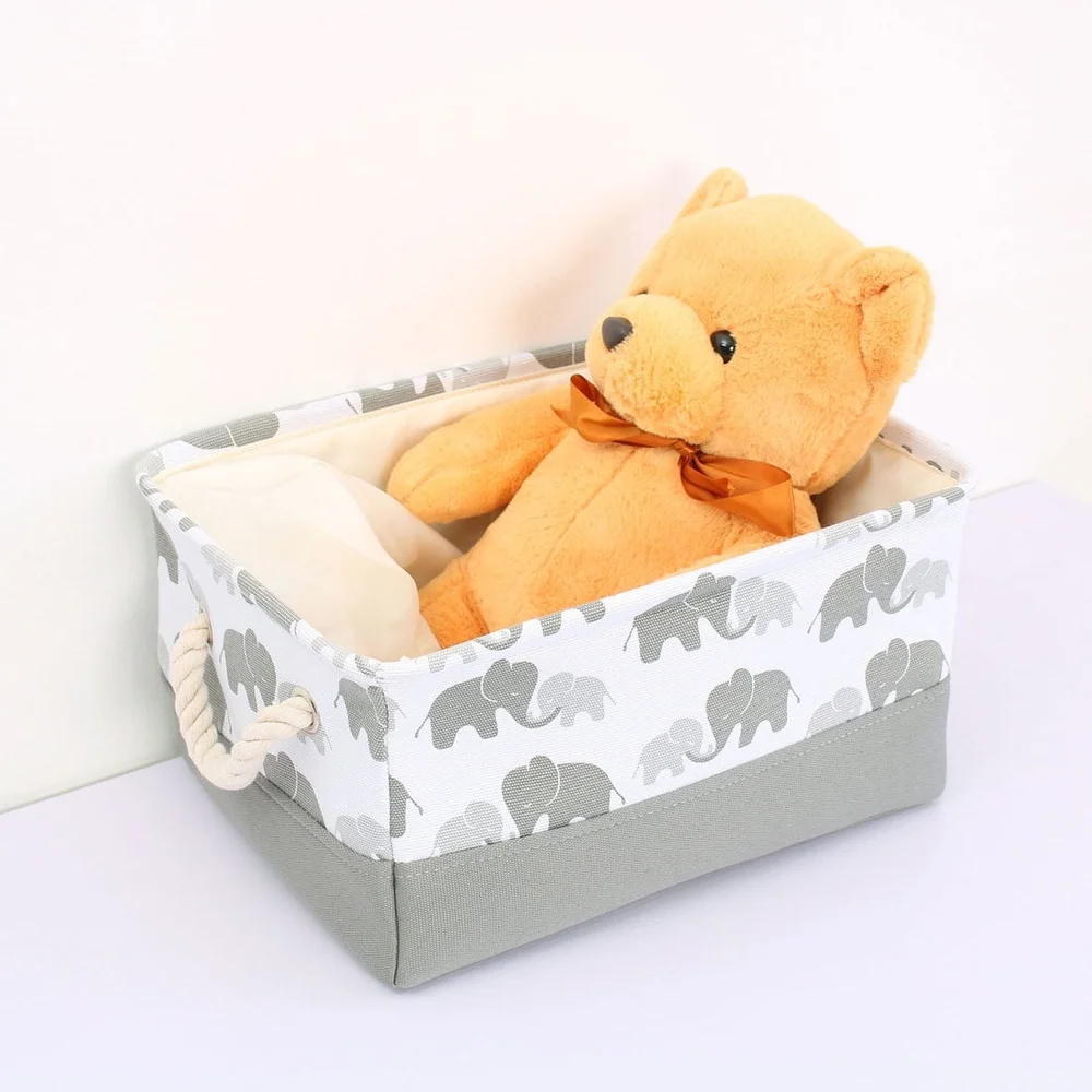 Foldable Fabric Storage Bins with Handles Drawstring Closure Collapsible Durable Baskets Home Organization Laundry Car Closet