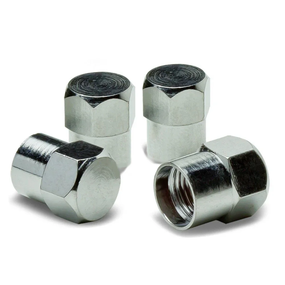 

4Pcs Car Aluminum Alloy Valve Stem Cover Auto Wheel Tires Tyre Hex Valve Caps Caps Sleeve Universal Car Exterior Accessories