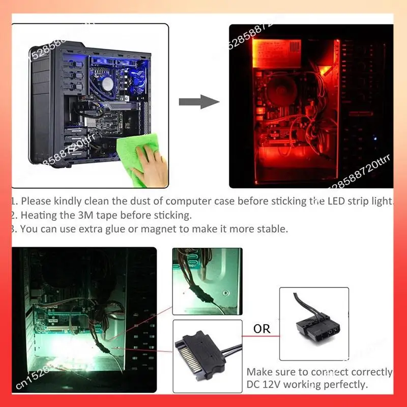 

ABNR RF17 Keys Remote DC 12V Wireless RGB Controller For PC Computer Case 5050 RGB LED Strip Light