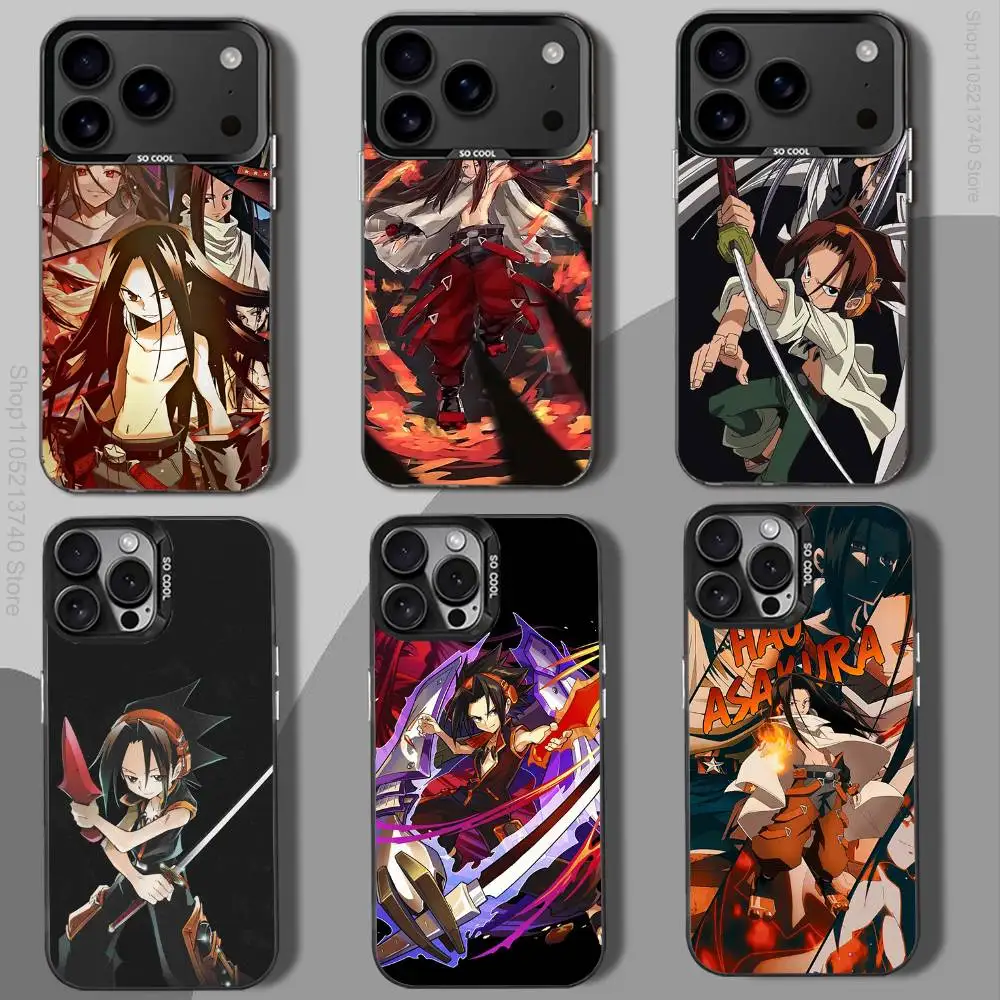 K-King HaoS sakura s-chaman funda de teléfono para iPhone 12,16,11,14,13,17,15,E,Max,Plus,Air,Pro,Mini negro a prueba de golpes IMD duro