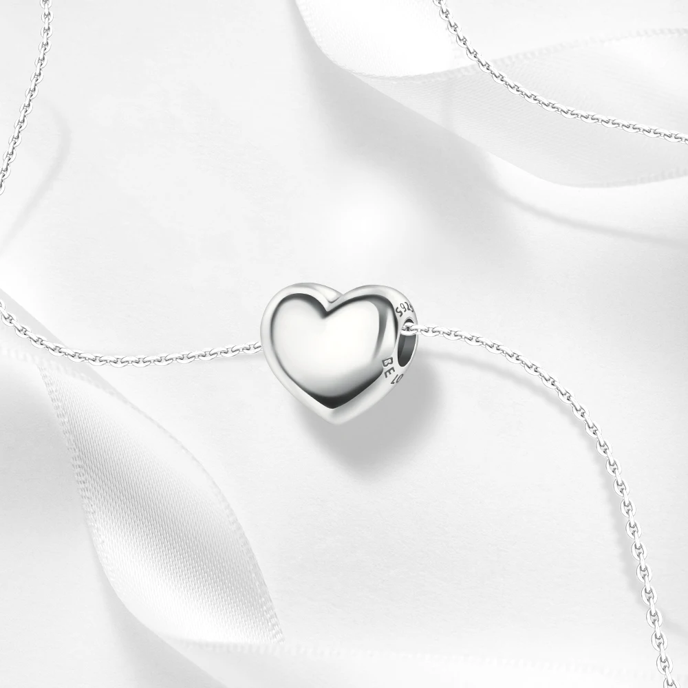 925 Sterling Silber Bunte Glänzende Herzförmige Anhänger-Perlen Passend für Schlangenketten-Armband Halskette Frauen DIY Geburtstag Schmuck Geschenke – Detail 16