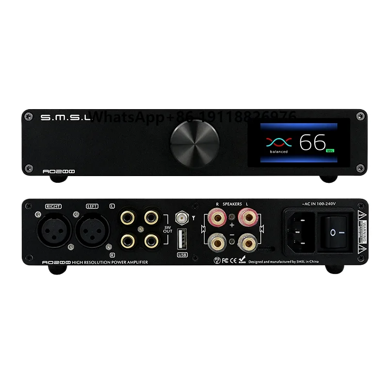 

SMSL AO200 Digital Amplifier 5.0 Balanced Input USB Decoding XLR Speaker Output Subwoofer Preout Hifi Amp