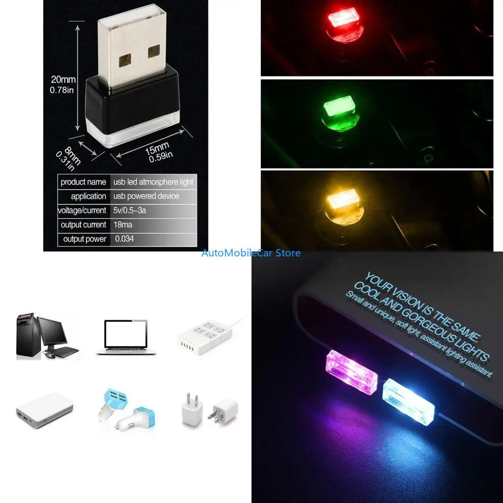 G8TE Mini USB Light LED Modeling Car Light Interior Light Decoration Automotive Lights