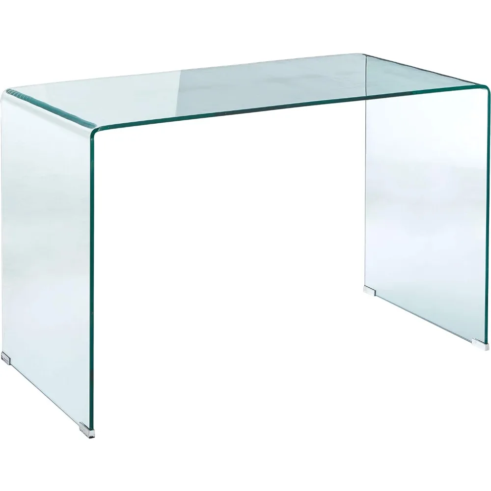 

Furniture Writing Desk Clear and Chrome 801581