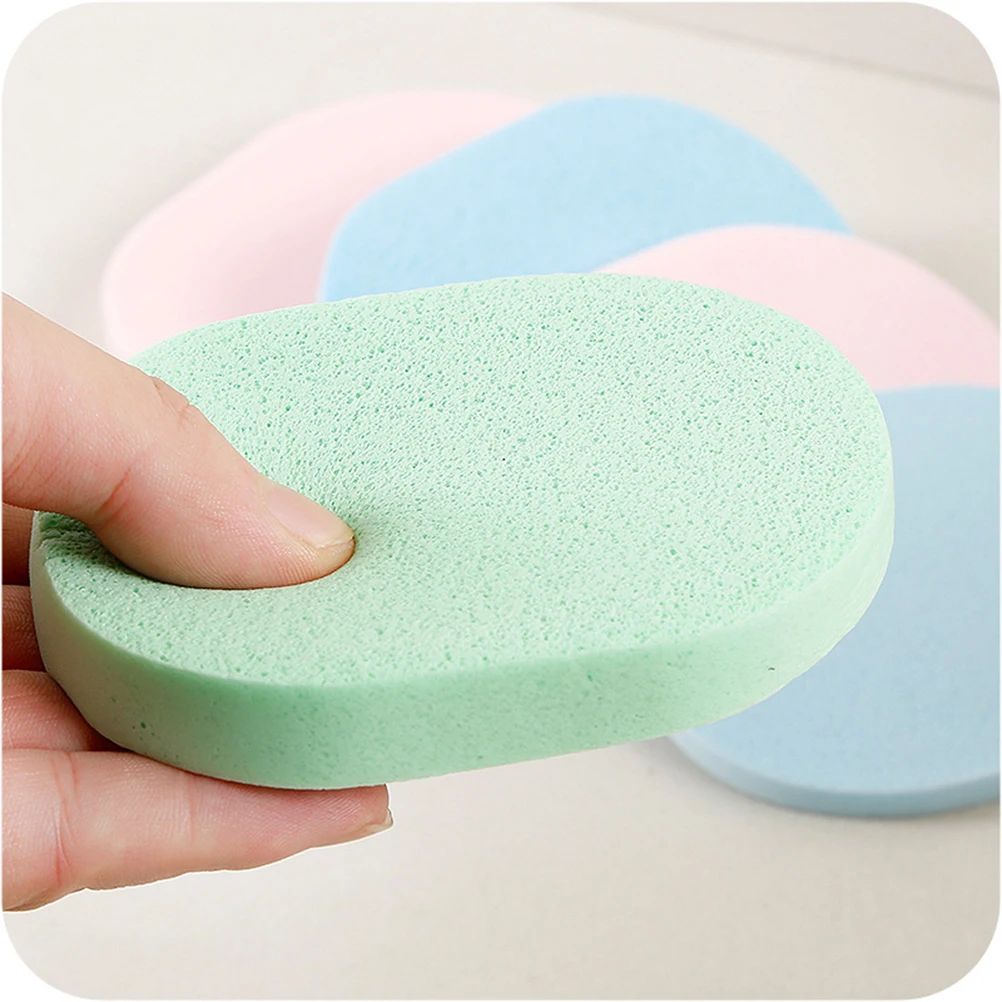 

50 Pcs Bamboo Charcoal Face Wash Sponge Facial Cleansing Sponges Cleaning Puff for Exfoliating Scrubber