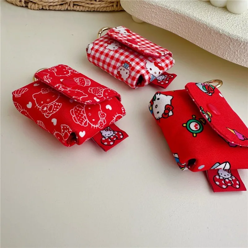 

Hello Kitty Cute Cartoon Wallet Earphone Accessories Storage Bag Backpack Pendant Children Women Kawaii Festival Gift Wholesale
