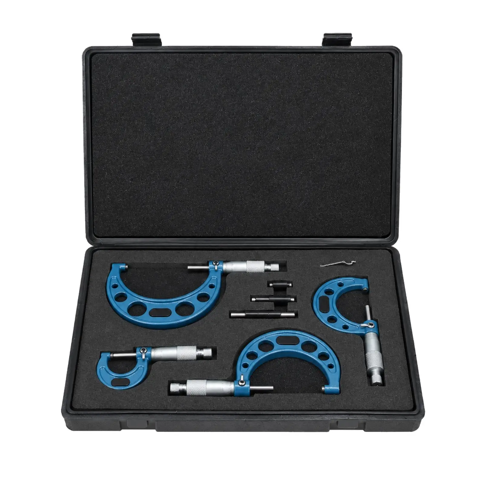 High Precision Metal Frame Outside Caliper with Silver Graduated Spindle and Locking Feature for Machining Work