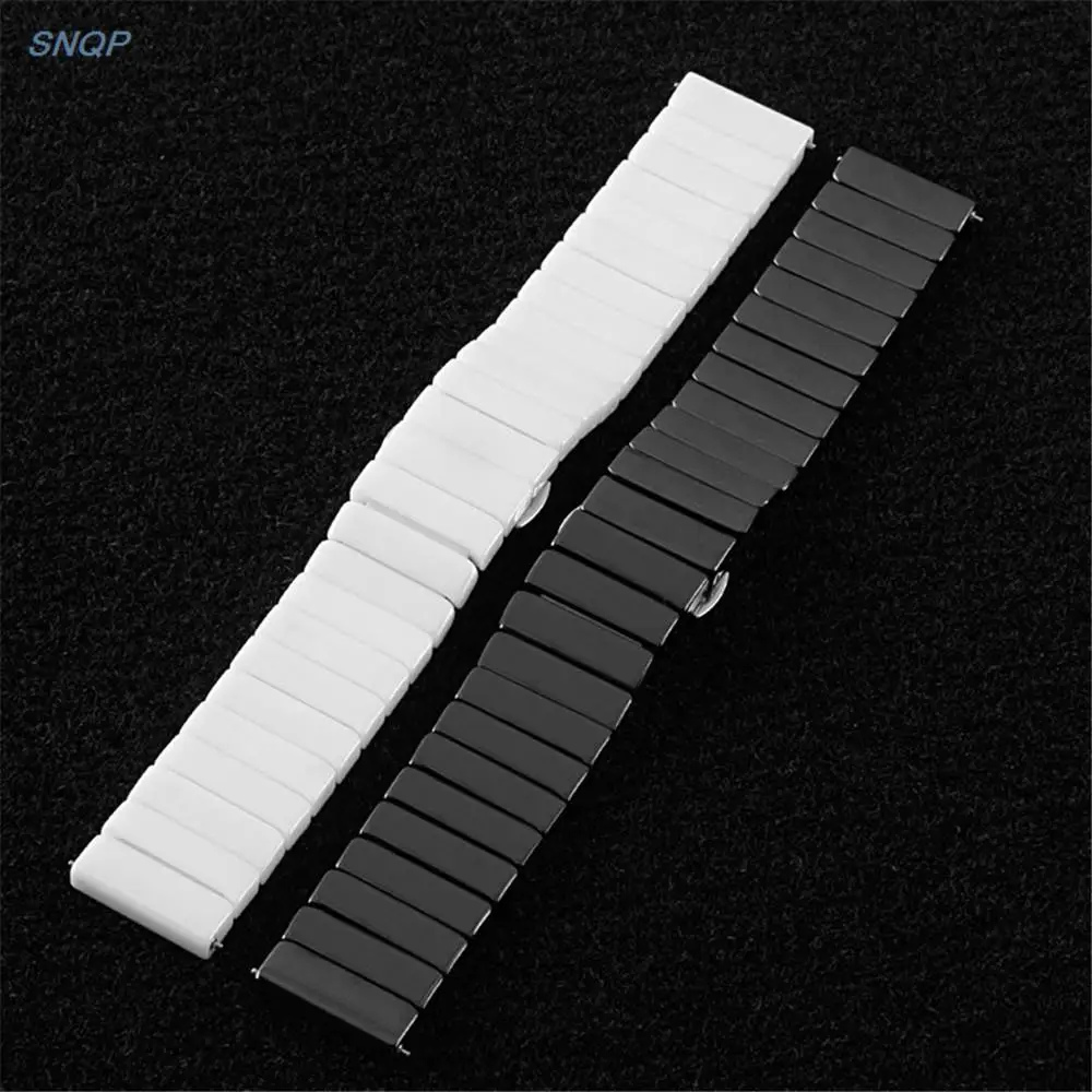 범용 버터플라이 버클 스트랩, 세라믹 시계 밴드, 삼성에 적합한 갤럭시 워치, 액티브 2, 팔찌 벨트, 20mm 22mm 24mm, 42mm 46mm
