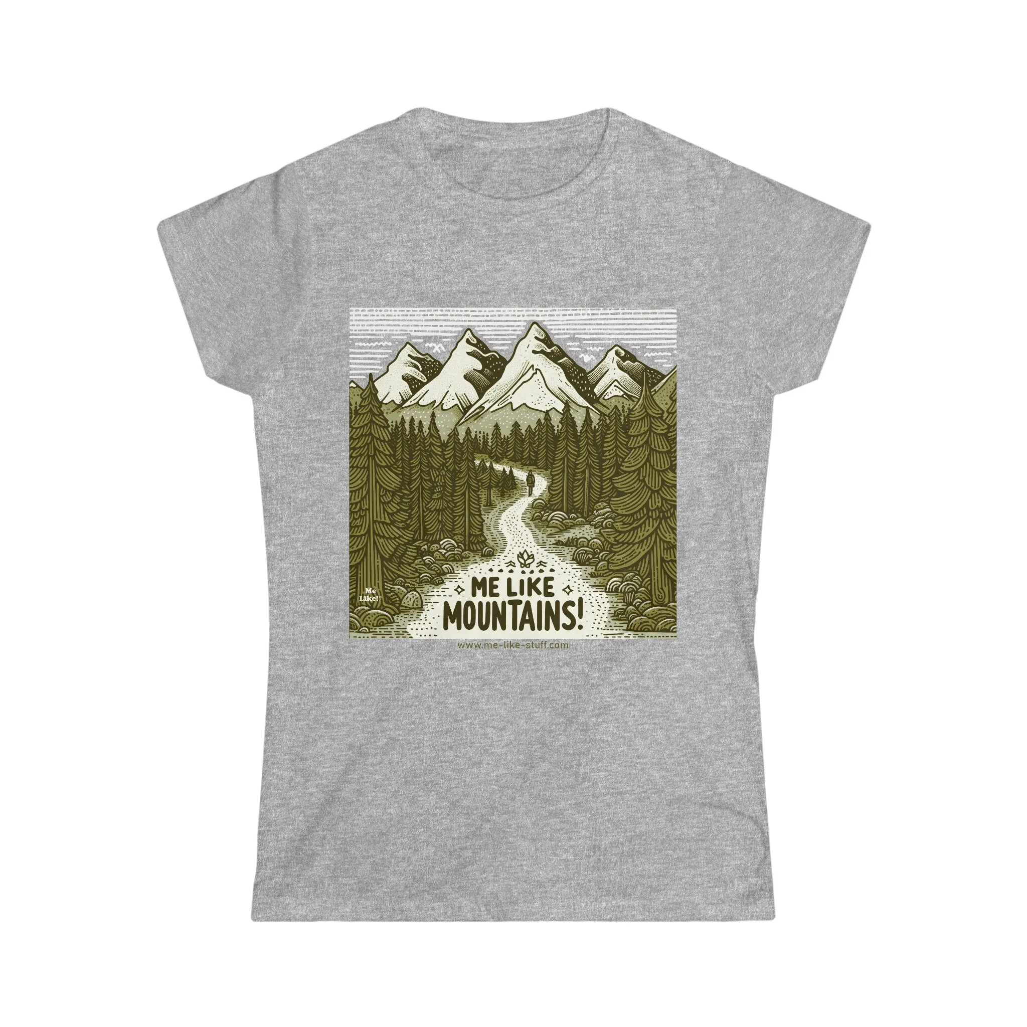 

mountain shirt for gift Me Like Mountains Women s Softstyle T 3