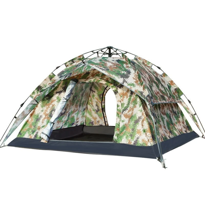 

Automatic tent outdoor 3-4 people, double-layer double-person multi-person camping, beach quick opening, free construction