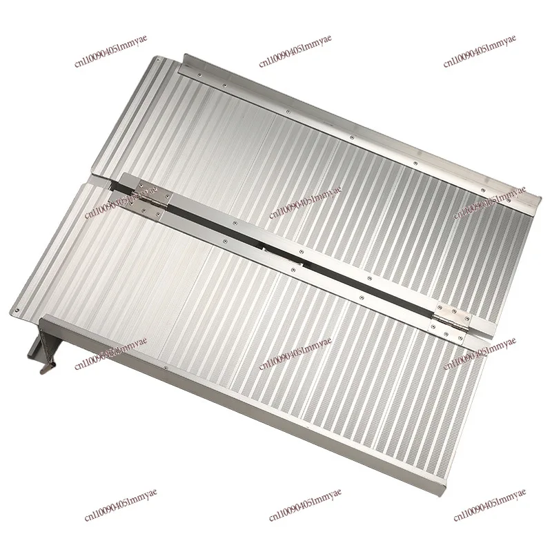 Portable folding barrier-free passage ferry board aluminum ramp