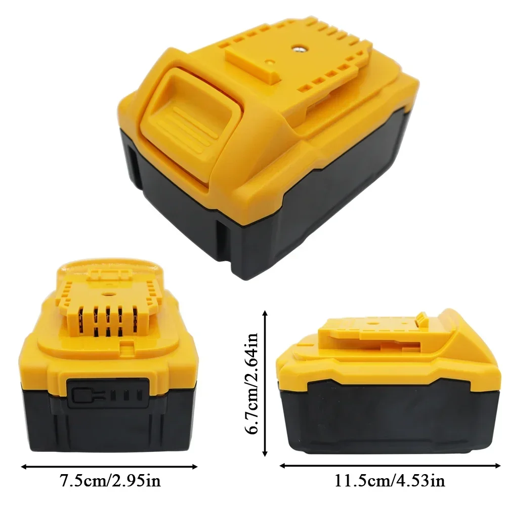 DCB200 Li-ion Battery Plastic Case Charging Protection Circuit Board PCB Box For DeWalt 18V 20V Lithium Battery Housing DC Input