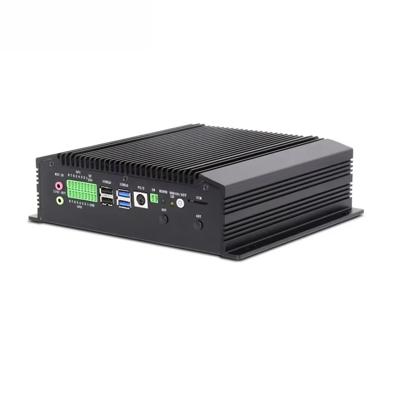 I5 7200U I7 7500U Fanless Industrial Mini PC Industrial Computer Embedded PC with 4 GbE LAN 2 PoE Support 4 RS232 RS485 9 to 36V