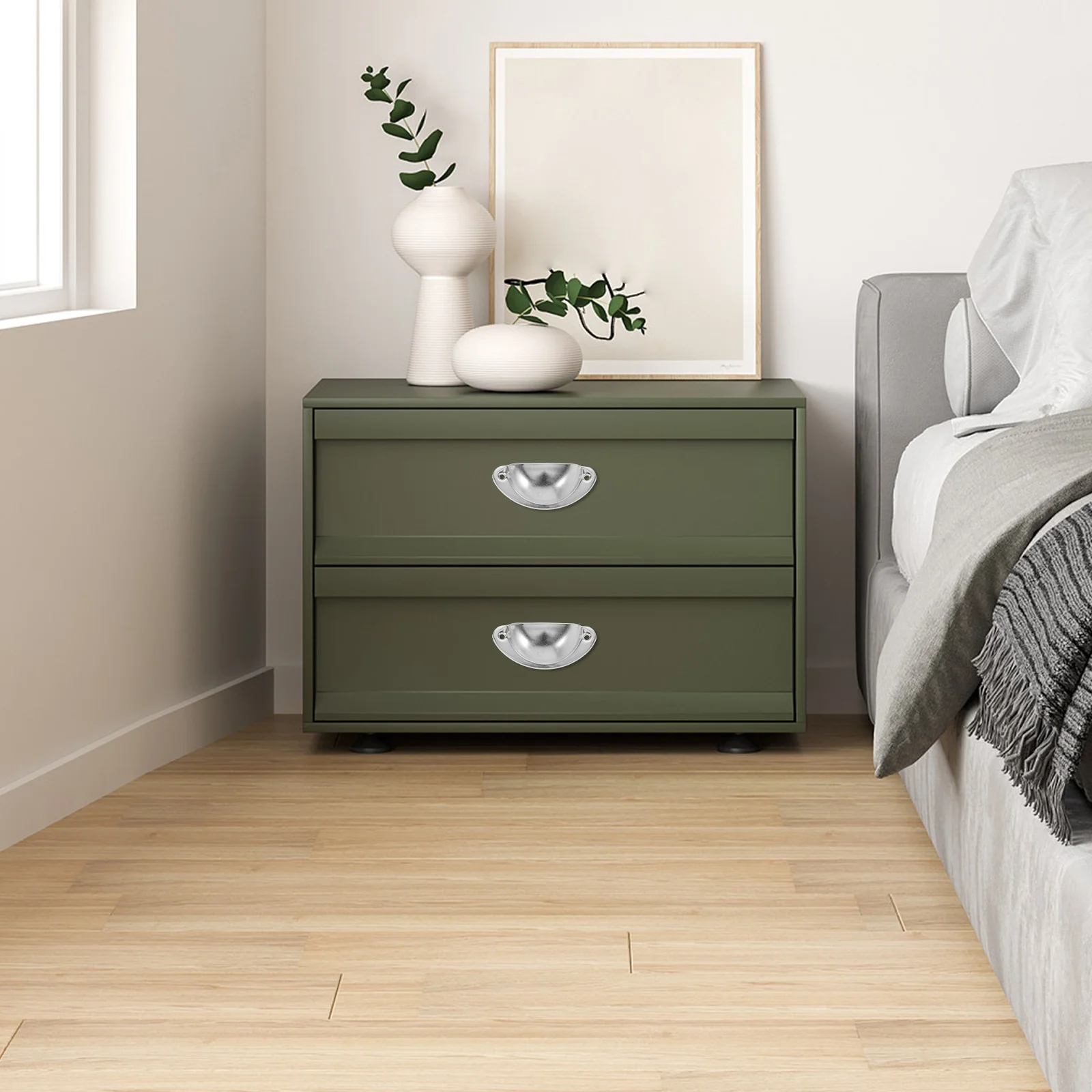 

12Pcs Retro Iron Half Circle Drawer Pull Handles Vintage Cabinet Door Handles Dresser Wardrobe Hardware Rustic Kitchen Furniture