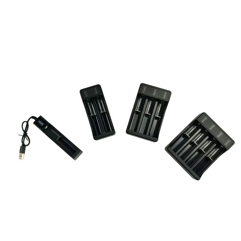 1~4 slots 18650 lithium battery charger strong flashlight 16340 lithium battery universal headlight fully charged self stop