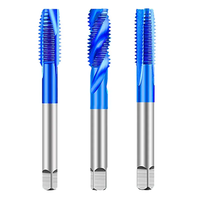 YIFINO M35 Cobalt Containing Blue Nano Coating Machine Spiral Tap Stainless Steel Attack Teeth Special Taps M2/M3/M4/M5/M6/M8