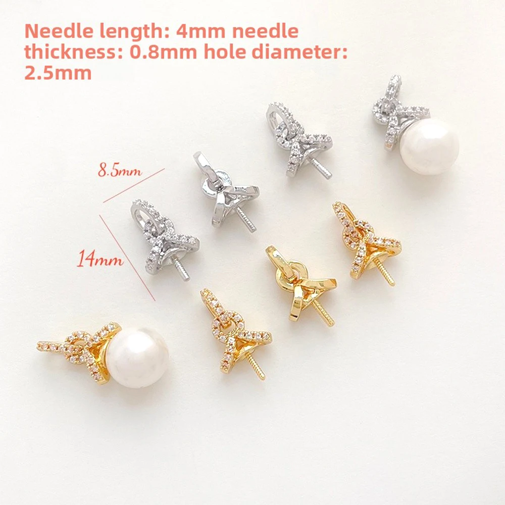 3 Pieces Brass Plated with 18k Gold Zircon Inlay Pendant with Holder DIY Makes Fashionable Jewelry Necklace Bracelet Accessory