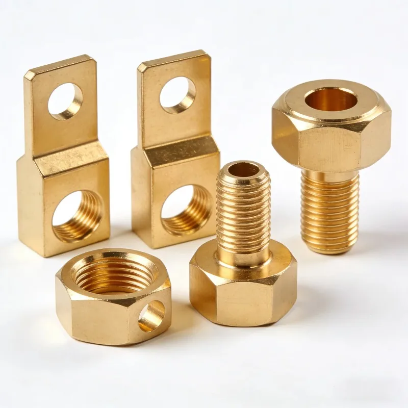 High conductivity precision turning numerical control machining C36000 (easy cut brass) electrical components