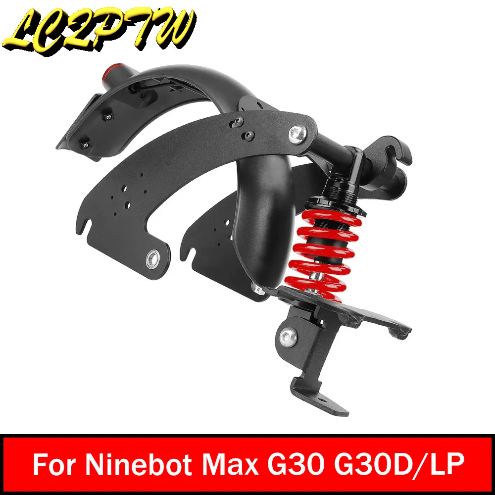 Upgraded Rear Shock Absorber Kit Electric Scooter Parts Rear Suspension & Mudguard TailLight For Ninebot Max G30 G30D G30LP