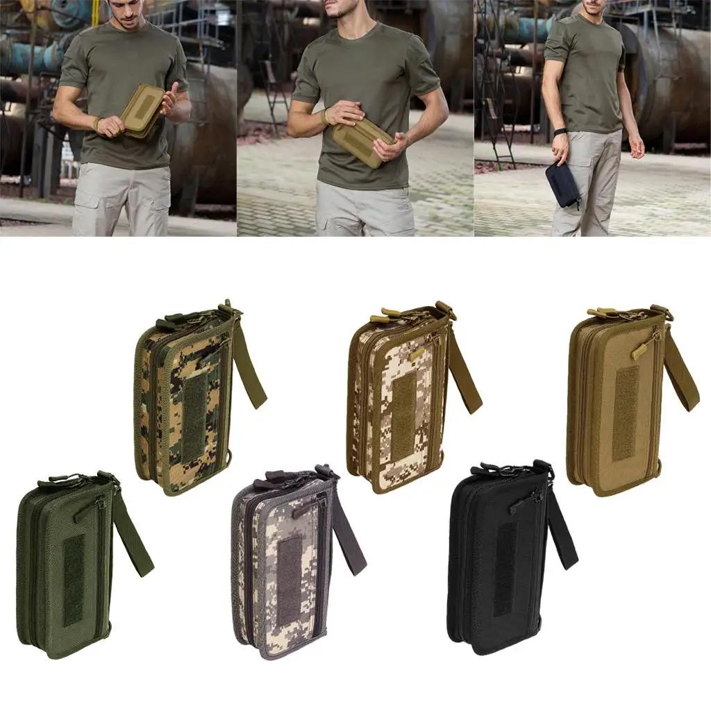 Monedero militar para hombre, bolsa con soporte para negocios, cartera para chequera