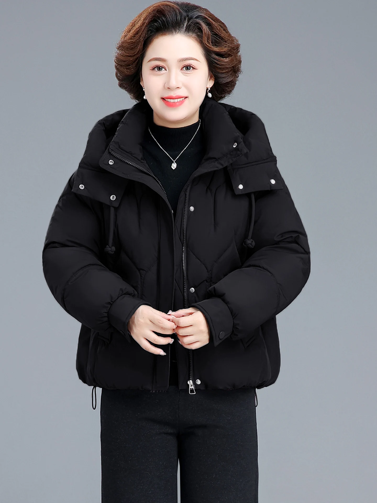 

Sli ort down Cotton Jaet for Middle-Aged Women Autumn Winter Faionable Warm Thiened Cotton Clothes Fem Premium...